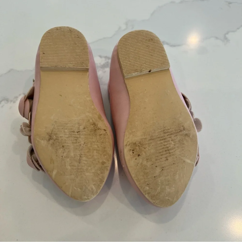 JANIE AND JACK Flower Ballet Flats,‎ Pink, 5